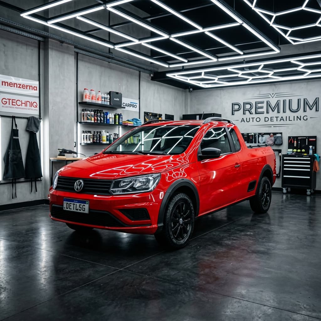 Saveiro Vermelha - Detalhamento de Motor